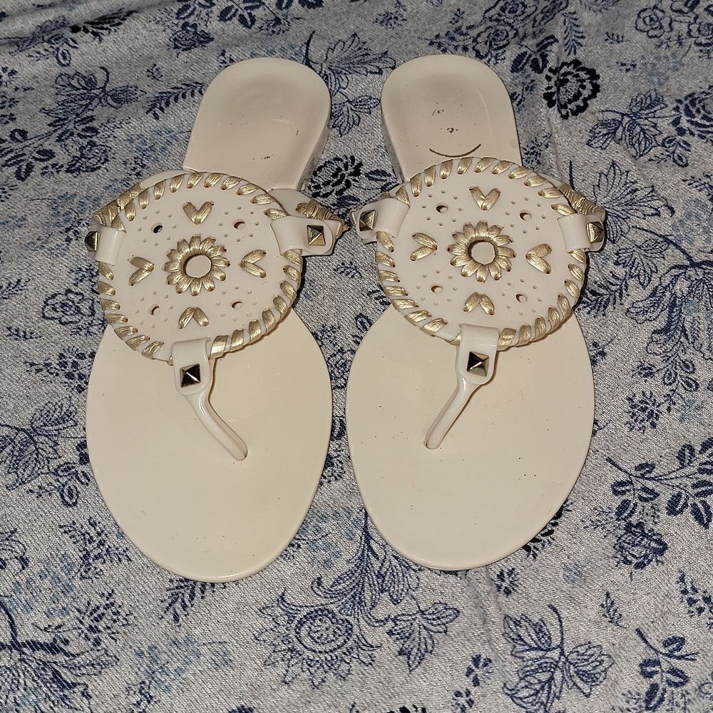 Jack Rogers Georgica Jelly Thong Sandals Women's Size 5